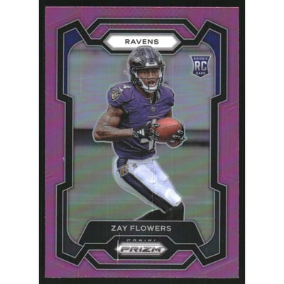 2023 Panini Prizm Prizms Pink #307 Zay Flowers