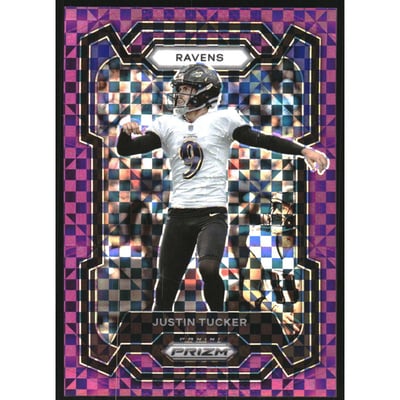 2023 Panini Prizm Prizms Purple Power #22 Justin Tucker