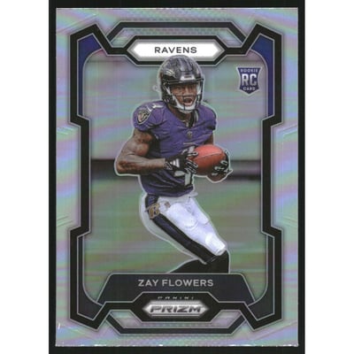 2023 Panini Prizm Prizms Silver #307 Zay Flowers