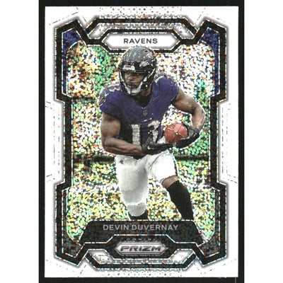 2023 Panini Prizm Prizms White Sparkle #23 Devin Duvernay