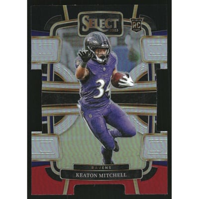 2023 Select Prizm Black and Red Die Cut #10 Keaton Mitchell