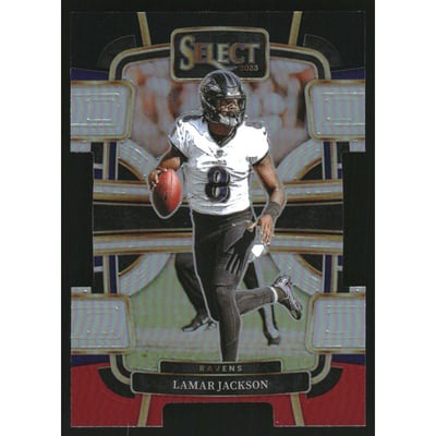 2023 Select Prizm Black and Red Die Cut #7 Lamar Jackson