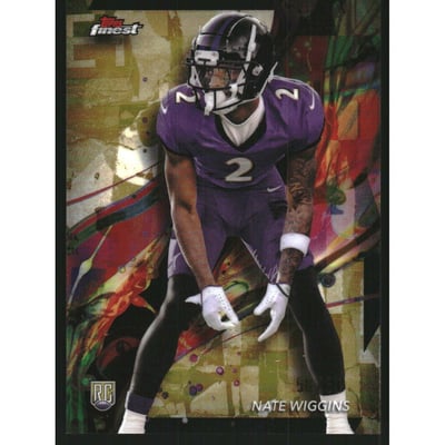 2024 Finest Gold Refractors #51 Nate Wiggins