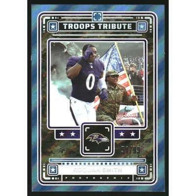 2024 Panini PhotoGenic Troops Tribute Blue #3 Roquan Smith