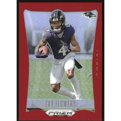 2024 Panini Prizm Deca Prizms Red #21 Zay Flowers