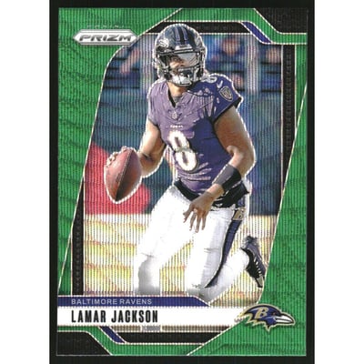 2024 Panini Prizm Prizms Green Wave #19 Lamar Jackson