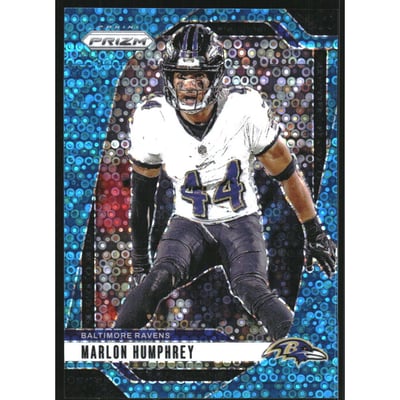 2024 Panini Prizm Prizms No Huddle Blue #24 Marlon Humphrey