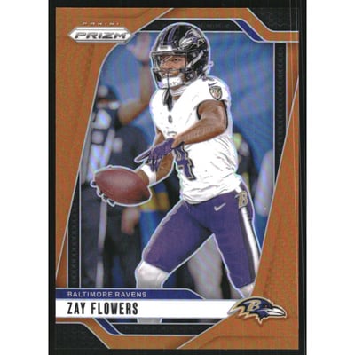 2024 Panini Prizm Prizms Orange #21 Zay Flowers