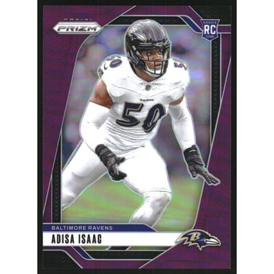 2024 Panini Prizm Prizms Purple #302 Adisa Isaac