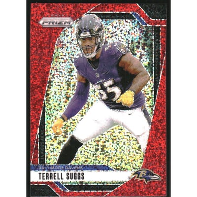 2024 Panini Prizm Prizms Red Sparkle #26 Terrell Suggs