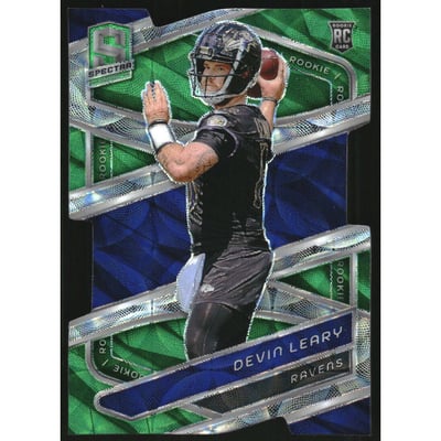 2024 Panini Spectra Neon Green Die Cut #157 Devin Leary