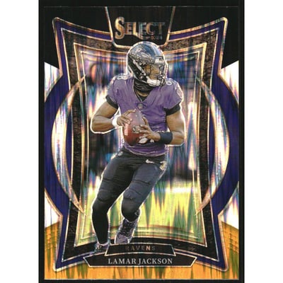 2024 Select Prizm Black and Gold Shock #35 Lamar Jackson