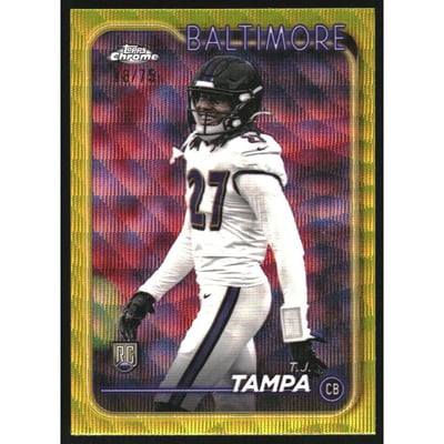 2024 Topps Chrome Yellow Wave Refractors #255 T.J. Tampa