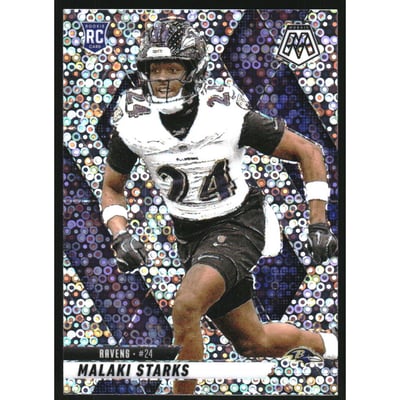 2025 Panini Mosaic Mosaic No Huddle Silver #347 Malaki Starks