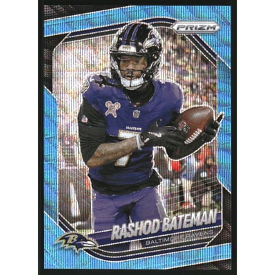 2025 Panini Prizm Prizms Blue Wave #273 Rashod Bateman