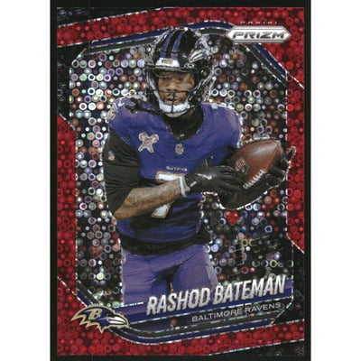 2025 Panini Prizm Prizms No Huddle Red #273 Rashod Bateman