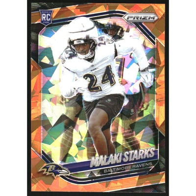 2025 Panini Prizm Prizms Orange Ice #310 Malaki Starks