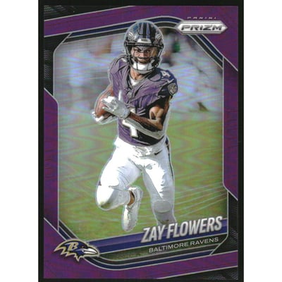 2025 Panini Prizm Prizms Purple #106 Zay Flowers