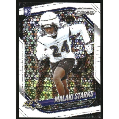 2025 Panini Prizm Prizms White Disco #310 Malaki Starks
