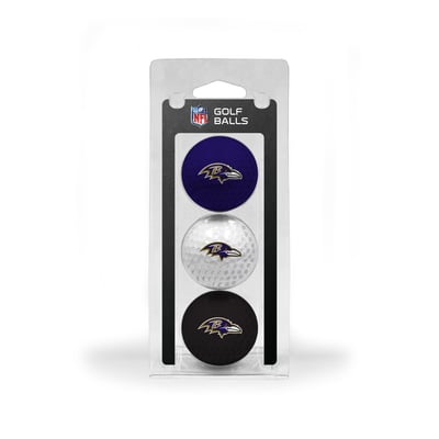 Baltimore Ravens 3-Pack Multi-Colored Team Golf Ball Set