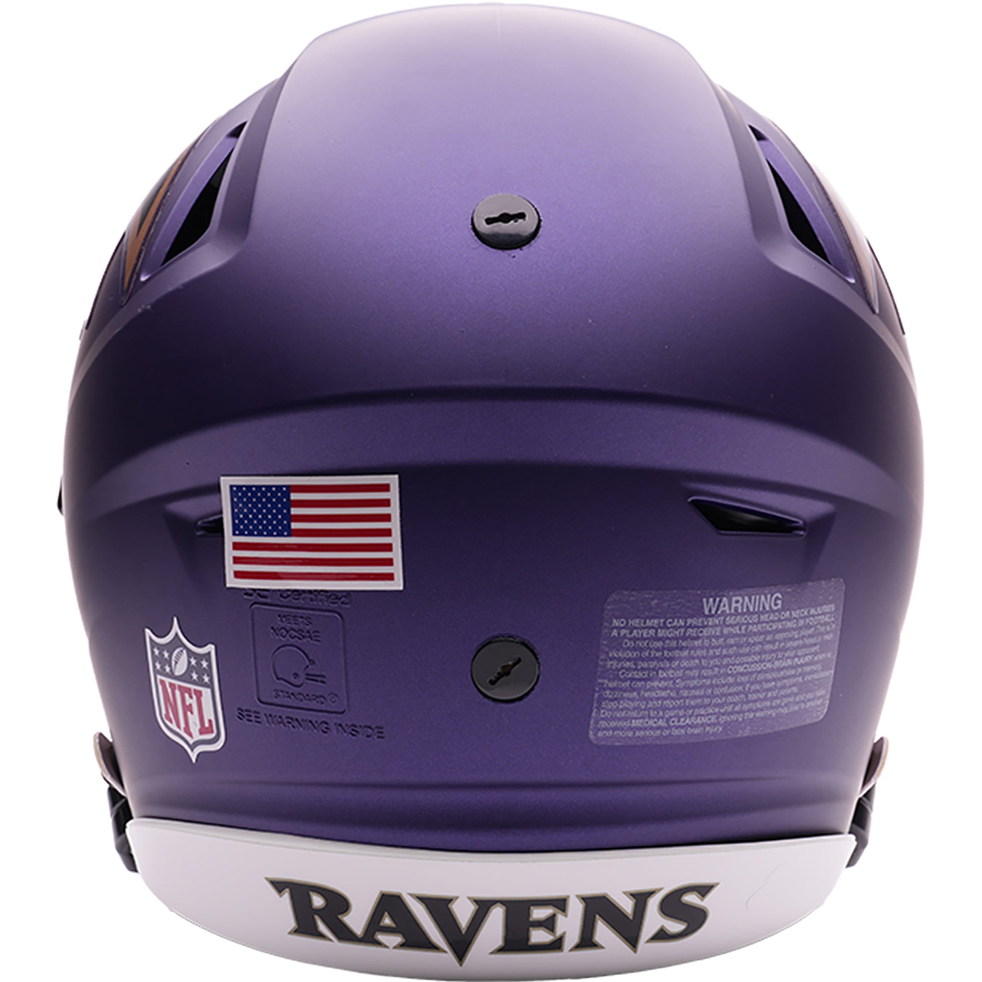 Casque authentique alternatif violet Speed ​​Flex des Ravens de Baltimore (modèle 2026)