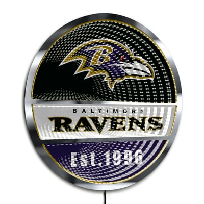 Baltimore Ravens Three-Cell Circular Infinity Light