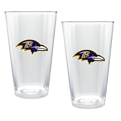 Baltimore Ravens Two-Piece 16oz. Double Play Pint Glass Set