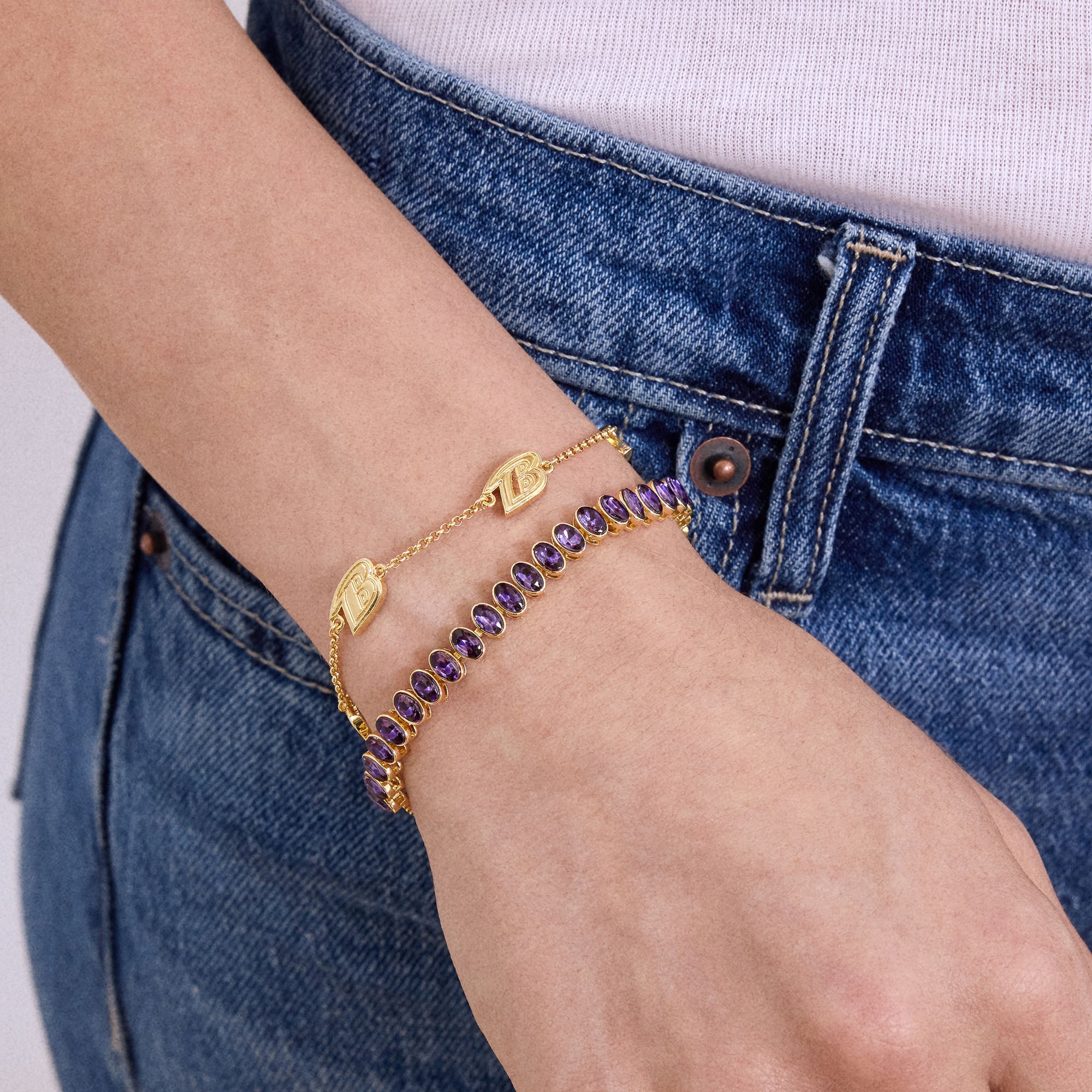 BaubleBar Baltimore Ravens Set of Two Tennis Bracelets