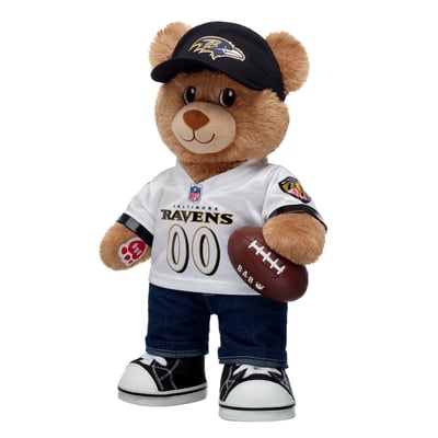  Baltimore Ravens Build-A-Bear Happy Hugs Teddy Bear Gift Set