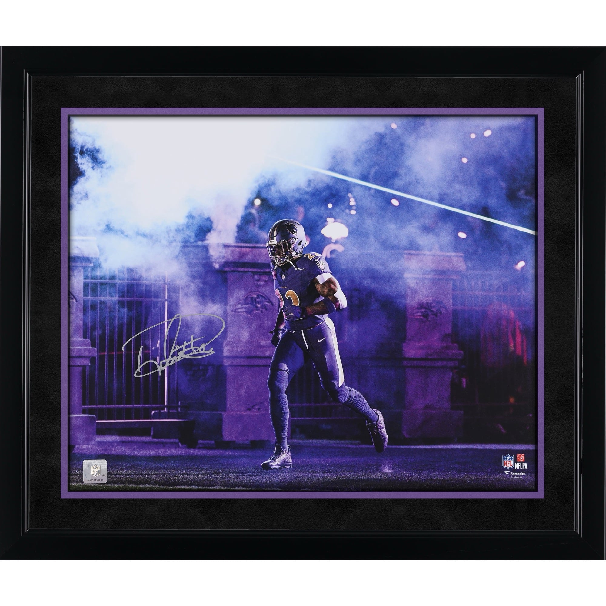 Photo dédicacée de Derrick Henry (Baltimore Ravens) - Entrée de la fumée (40,6 x 50,8 cm)