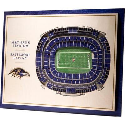 Baltimore Ravens Fanpoint 17'' x 13'' 5-Layer StadiumView 3D Wall Art
