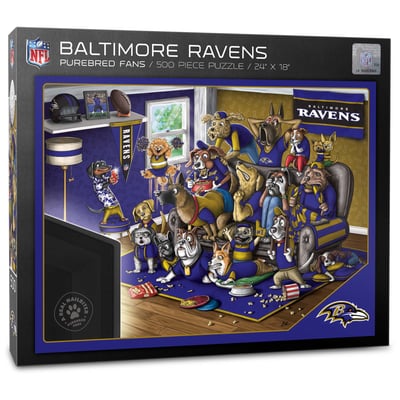Baltimore Ravens Fanpoint Purebred Fans 18'' x 24'' A Real Nailbiter 500-Piece Puzzle