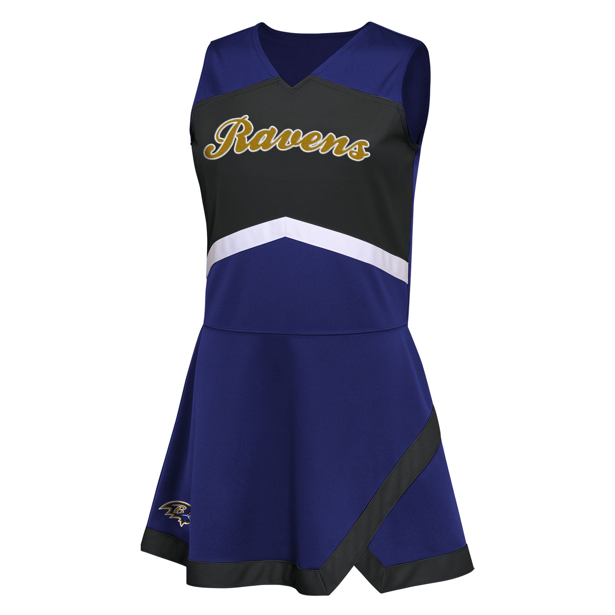 Girls Preschool Purple Baltimore Ravens Two-Piece Cheer Captain Jumper Dress with Bloomers Set