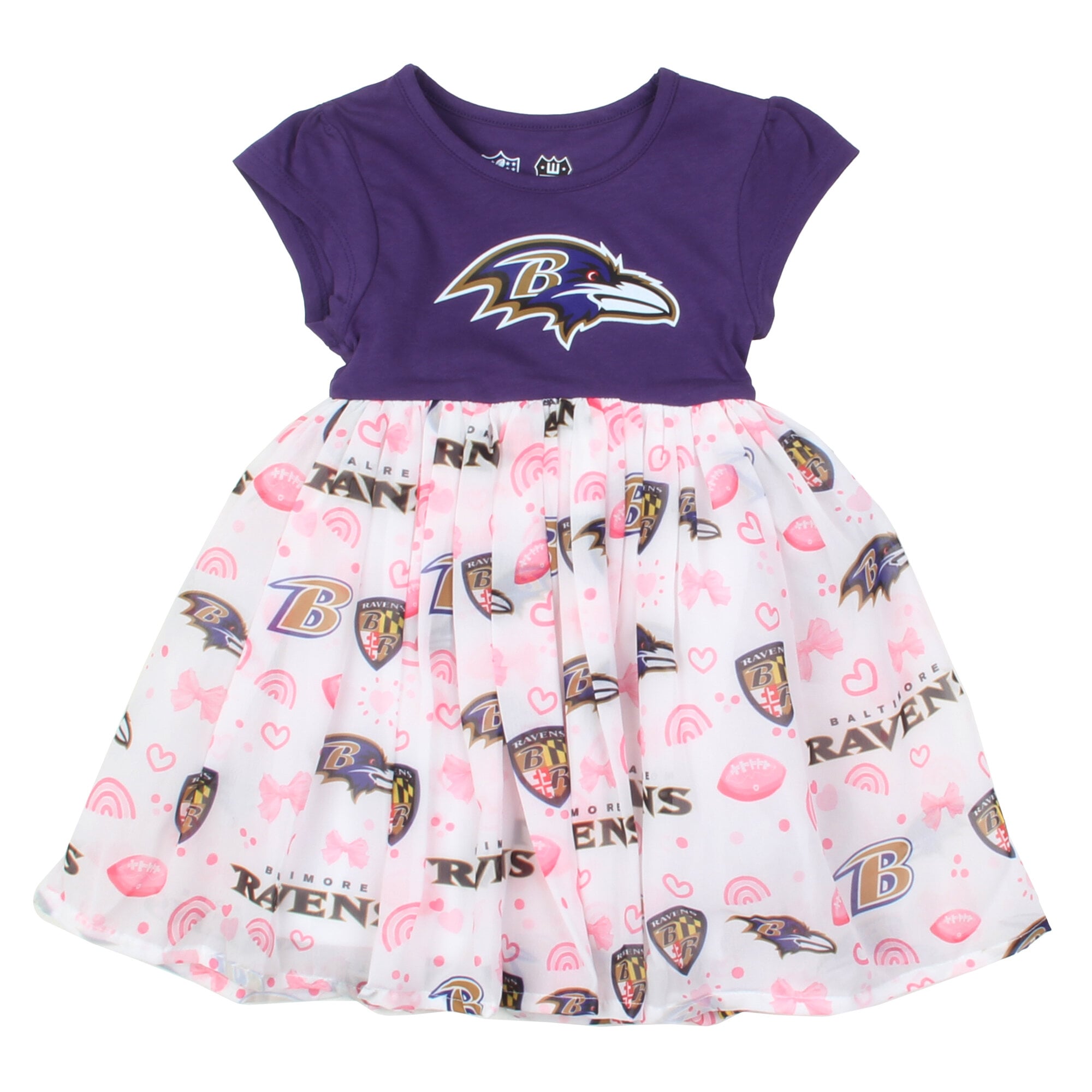 Robe de princesse violette Baltimore Ravens pour petites filles Wes & Willy