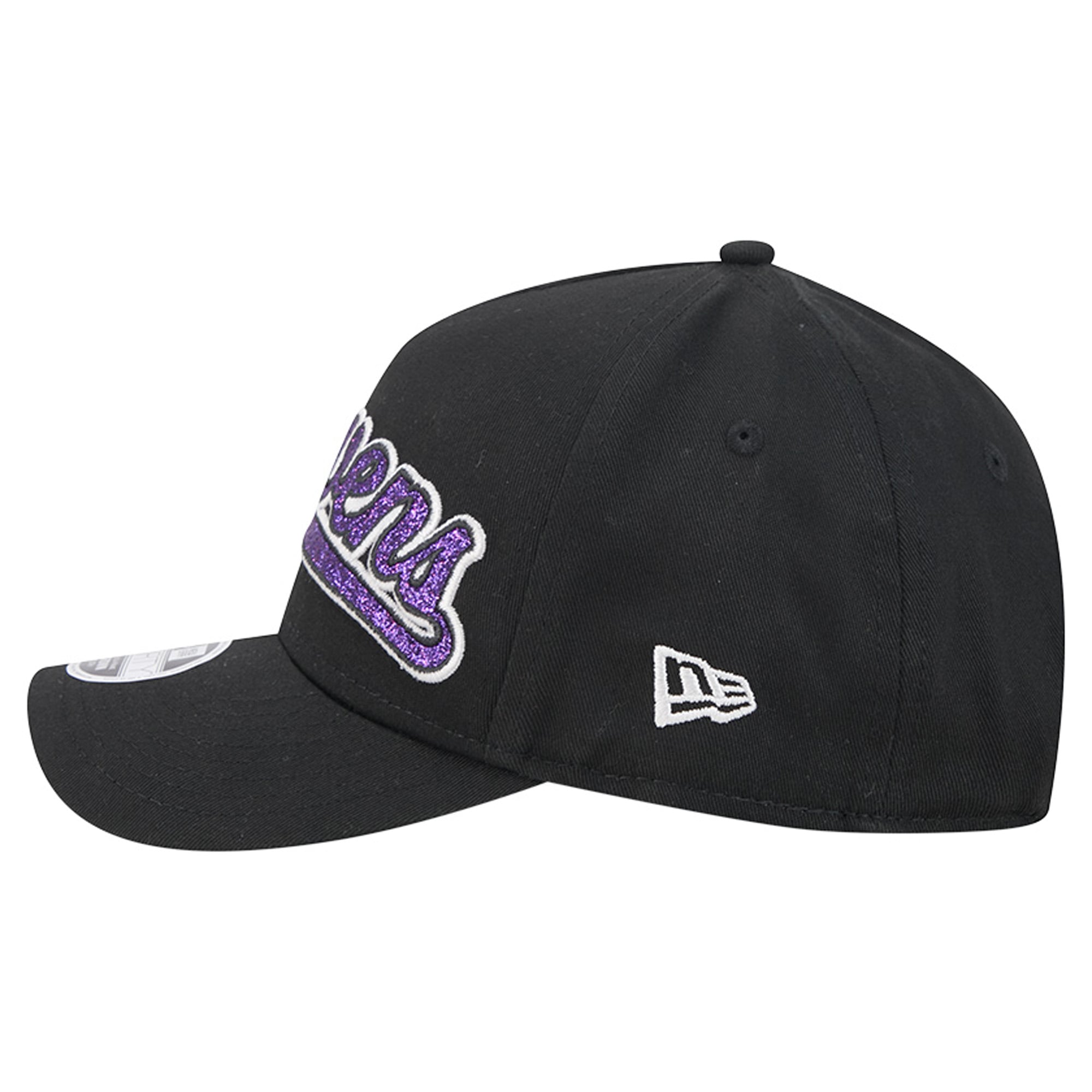Casquette ajustable New Era 9FORTY noire Baltimore Ravens Glitz pour filles