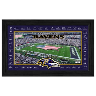 Baltimore Ravens Highland Mint 12" x 20" 2026 Signature Gridiron Panoramic Framed Photo