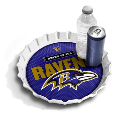 Baltimore Ravens IDNA 13" Bottle Cap Serving Tray