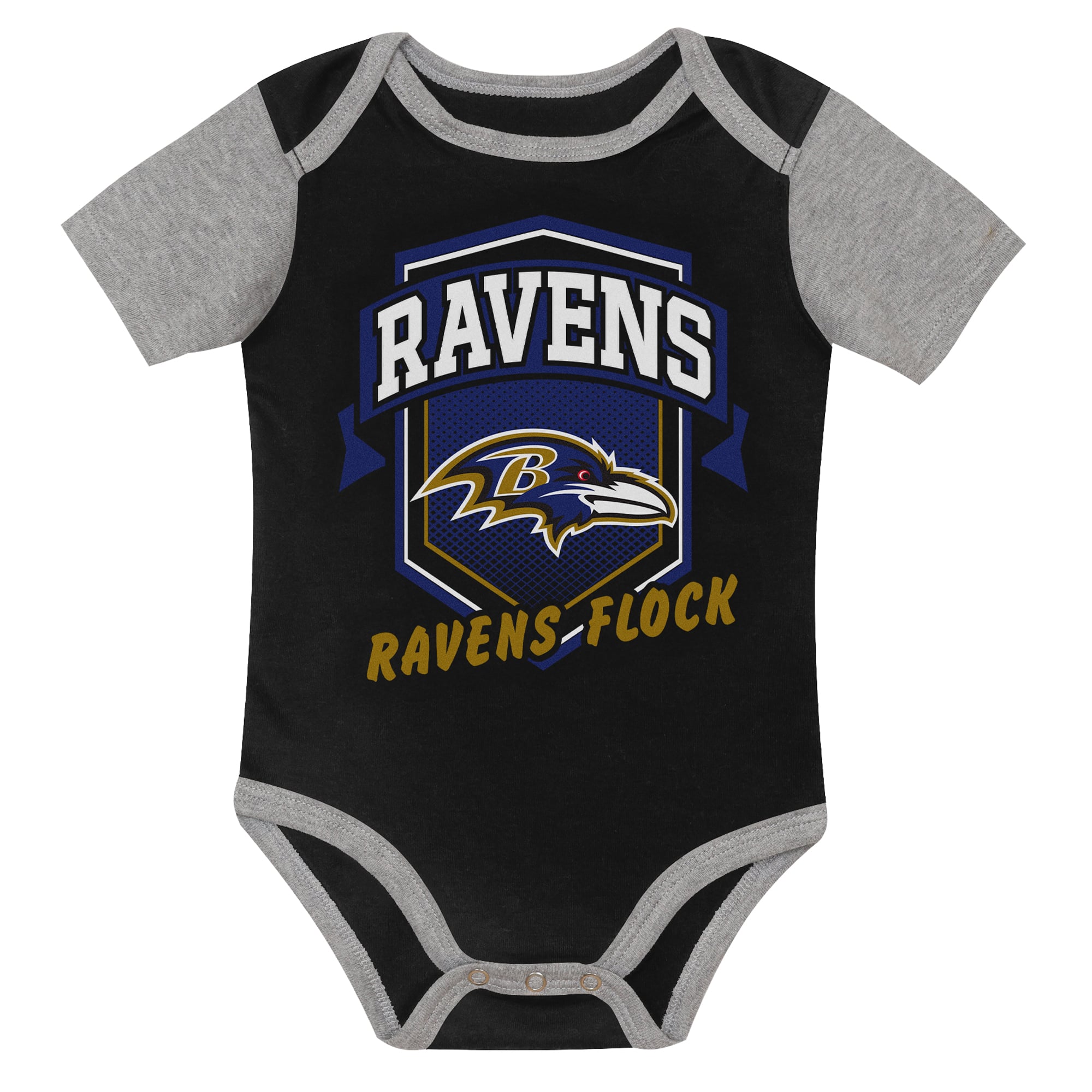 Infant Outerstuff  Baltimore Ravens First Round Pick 3-Piece Bodysuit Set