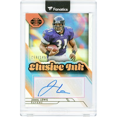 Jamal Lewis Baltimore Ravens Autographed 2022 Panini Illusions Elusive Ink #EI-JL #68/149 Card