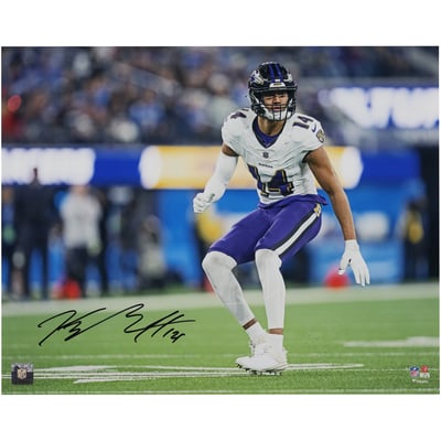 Kyle Hamilton Baltimore Ravens Autographed Fanatics Authentic 16" x 20" Back Peddle Photograph