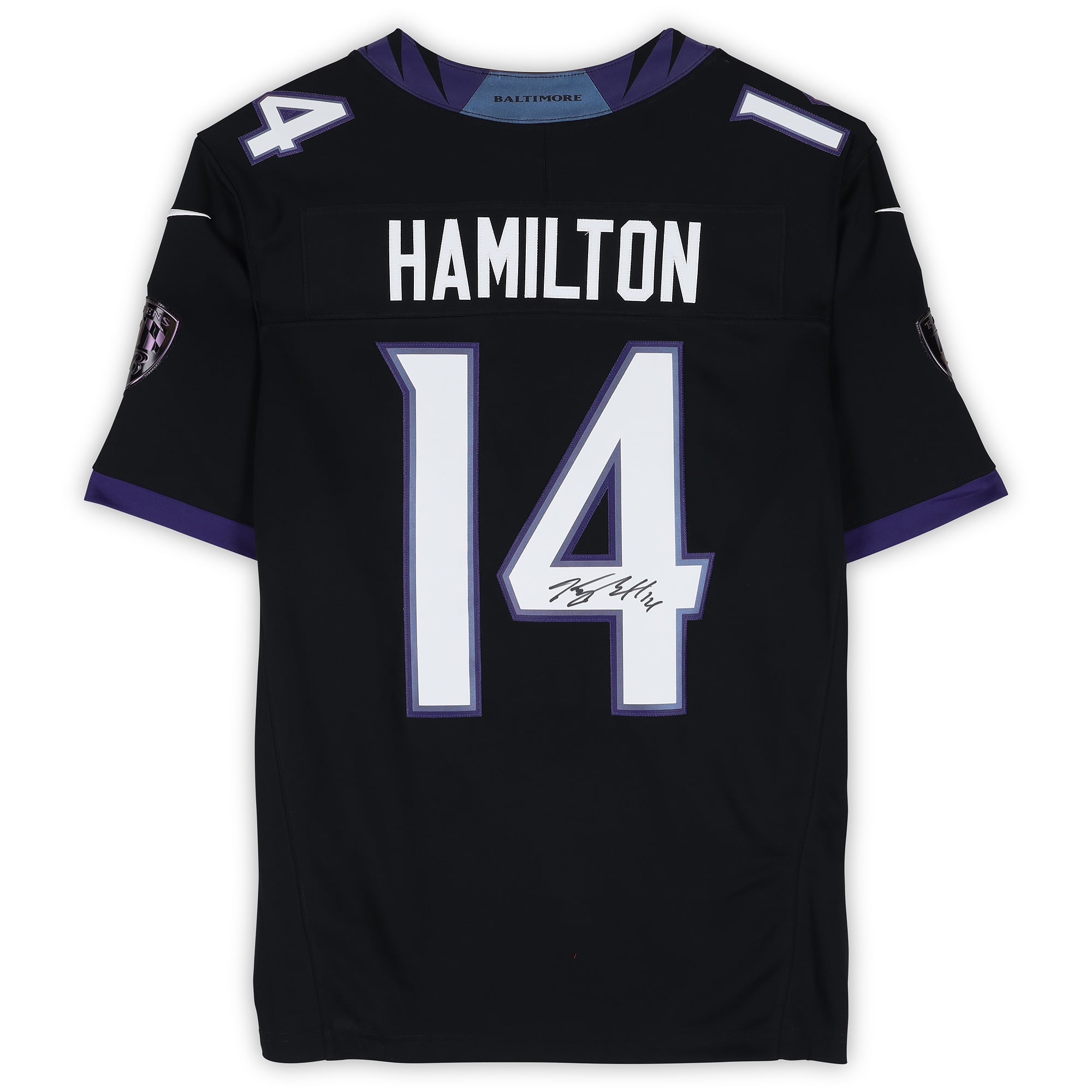 Kyle Hamilton Baltimore Ravens Autographed Black Nike 2026 Alternate Vapor F.U.S.E. Limited Jersey
