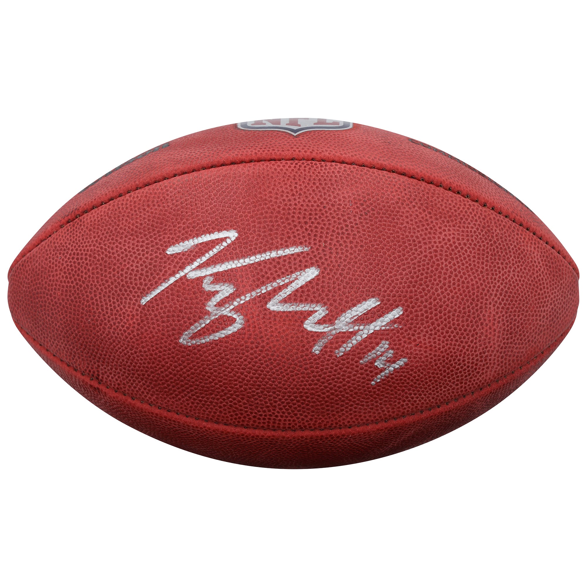 Ballon de football américain Duke en couleur, autographié par Kyle Hamilton (Baltimore Ravens).