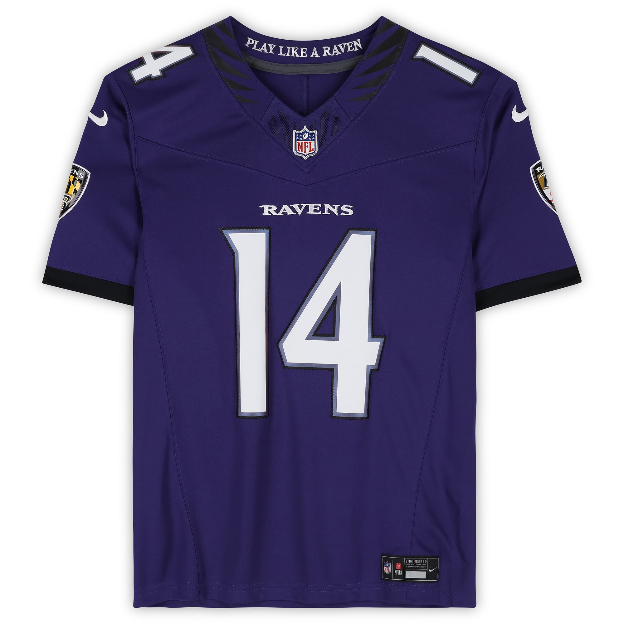 Maillot Nike Vapor F.U.S.E. violet édition limitée 2026 autographié par Kyle Hamilton des Ravens de Baltimore