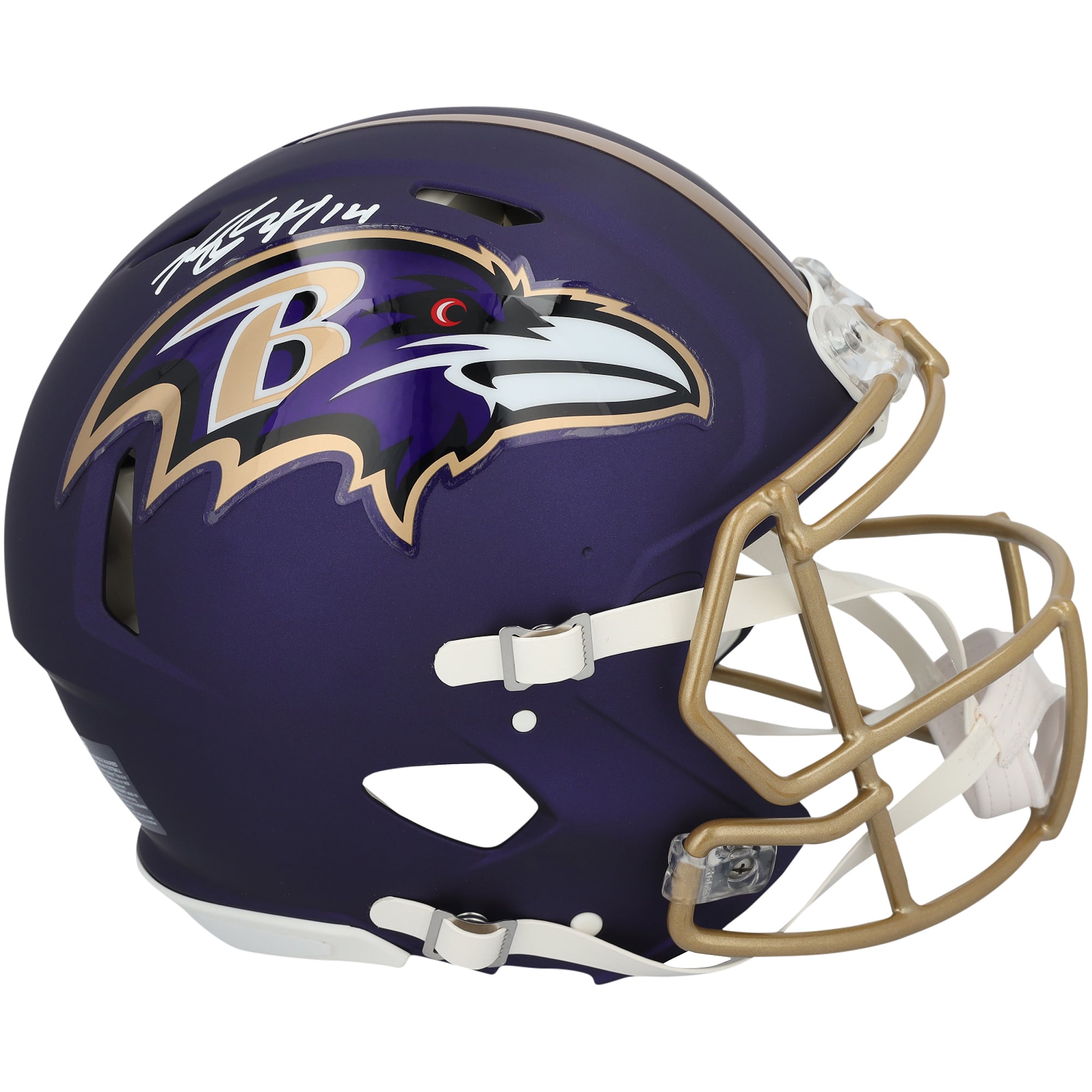 Casque authentique Riddell 2026 violet alternatif Speed ​​autographié par Kyle Hamilton (Baltimore Ravens)