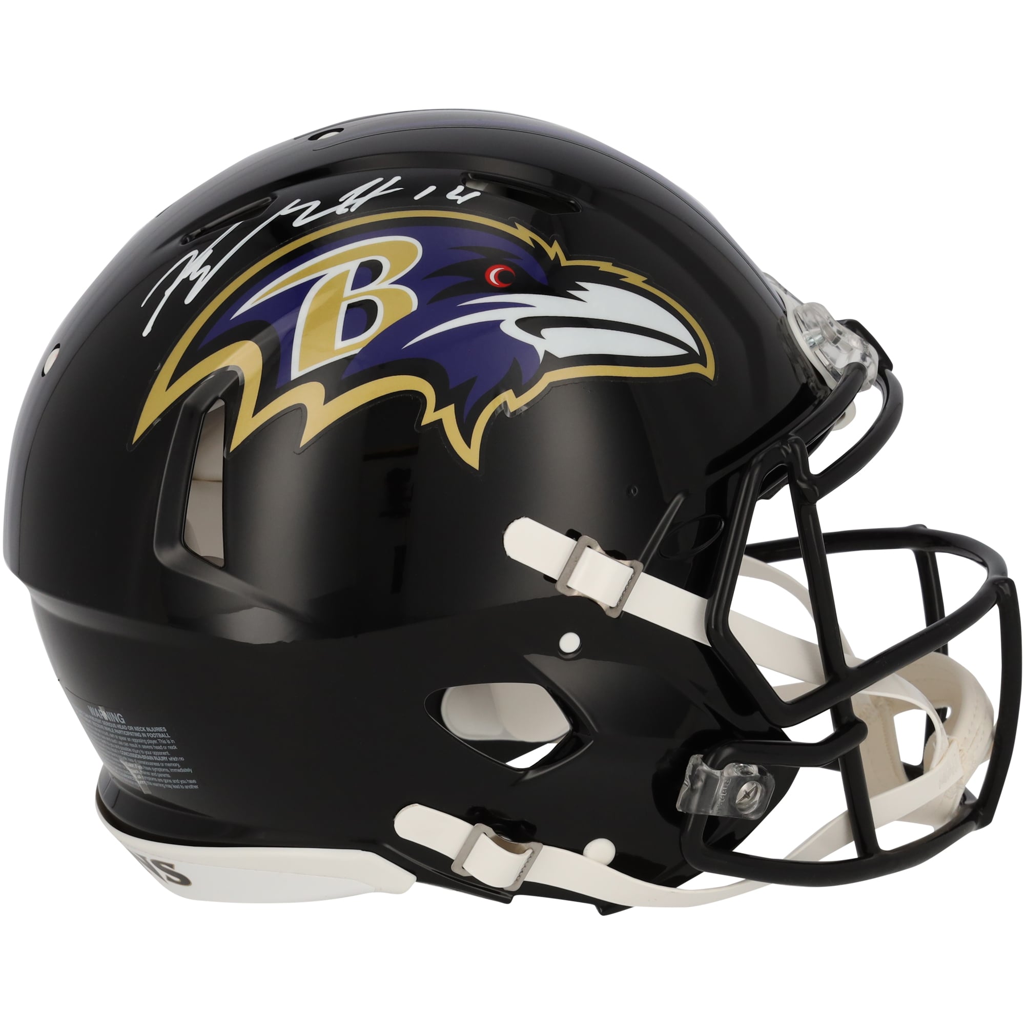 Casque de vitesse authentique autographié par Kyle Hamilton Baltimore Ravens