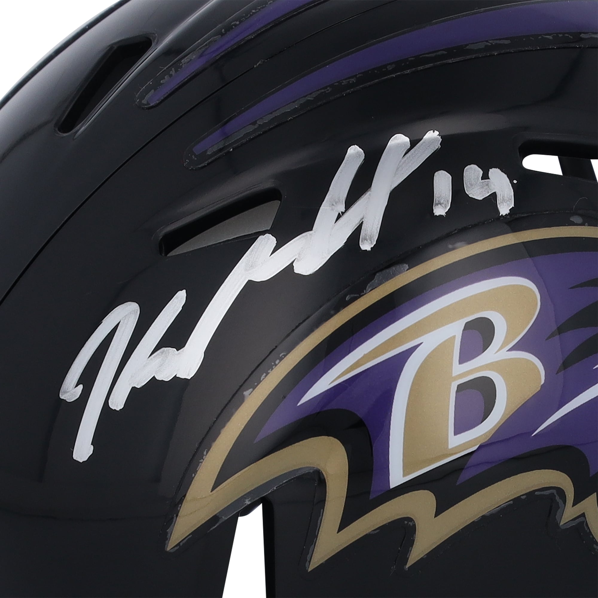 Casque Speed ​​Mini autographié par Kyle Hamilton des Baltimore Ravens