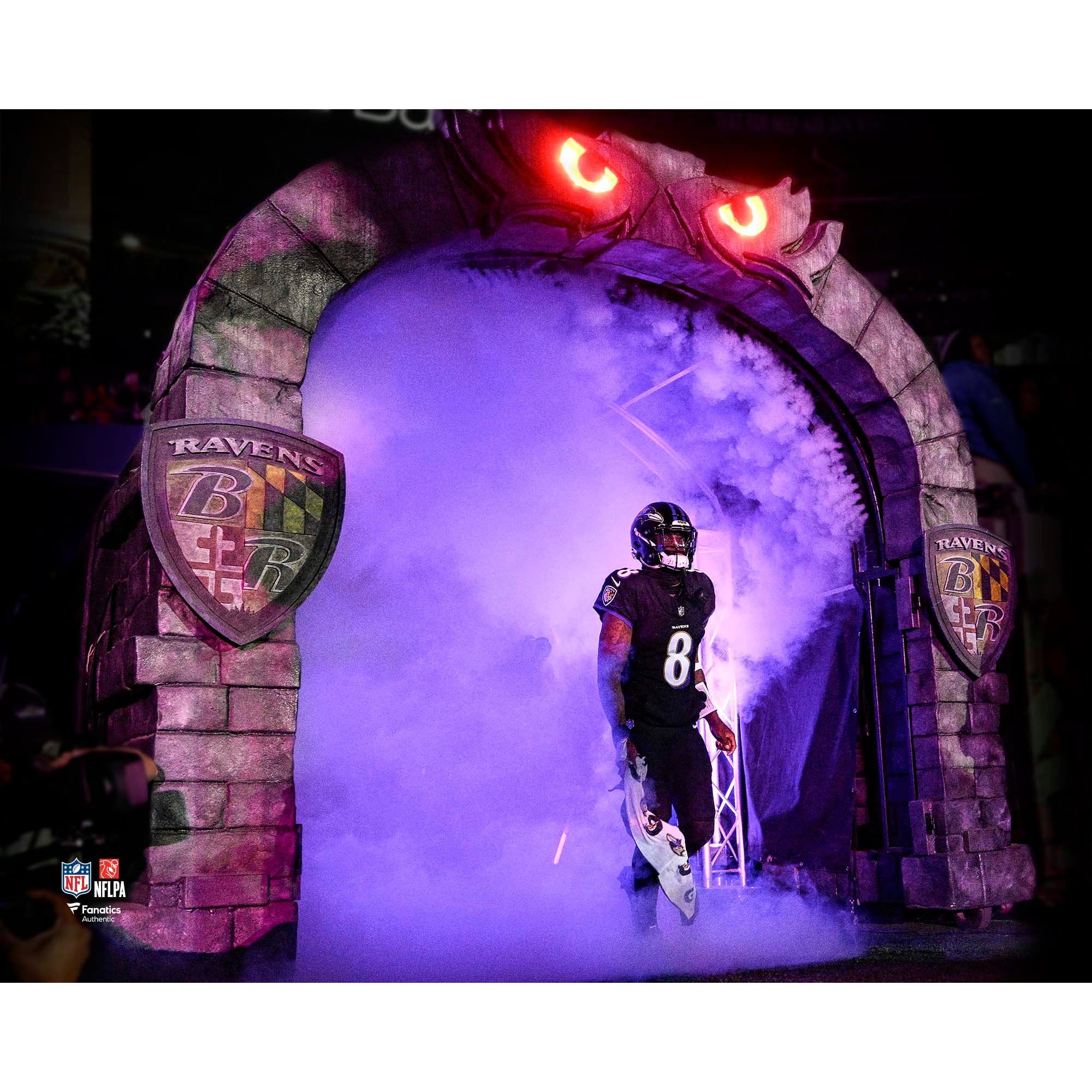 Lamar Jackson Baltimore Ravens Unsigned Pre-Game Entrance Photograph