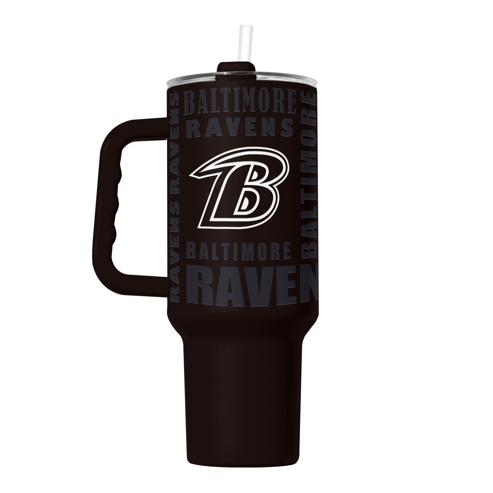 Gobelet isotherme Logo Brands Baltimore Ravens 40 oz Replay avec revêtement en poudre