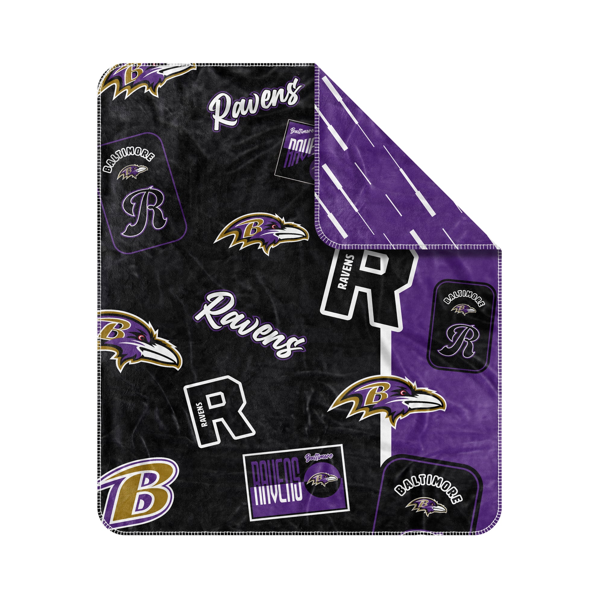 Couverture jetée Dream Weave 50" x 60" Logo Brands Baltimore Ravens