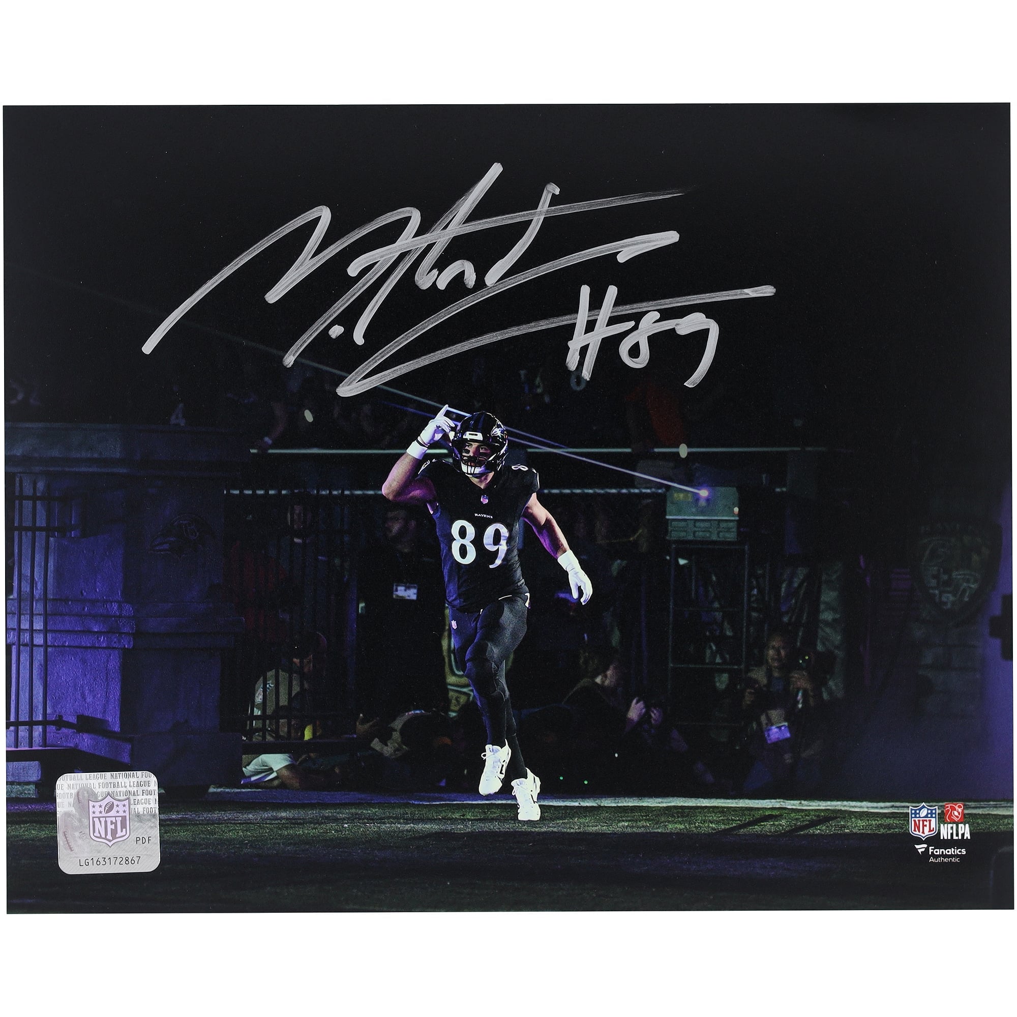Photo dédicacée de Mark Andrews (Baltimore Ravens) - Entrée de la fumée (8" x 10")